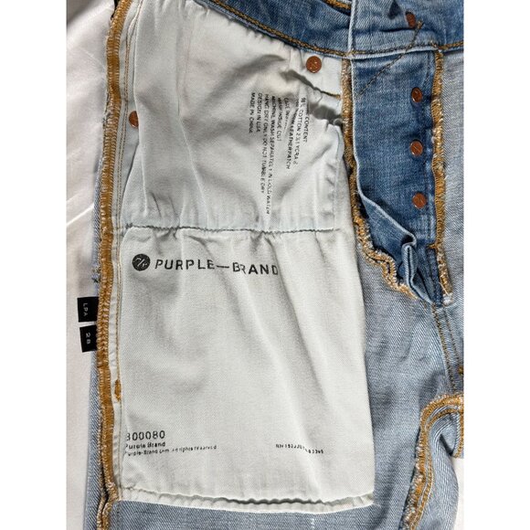 ❌SOLD❌Purple Brand Men's Slim Fit jeans Paint Splatter Distressed Style P001 - Picture 12 of 14